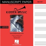 Kidder Music<br>Manuscript Paper<br>Wide Staff