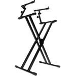 On Stage Double-X Keyboard Stand W/ 2nd Tier