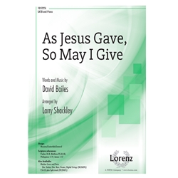 As Jesus Gave, So May I Give
