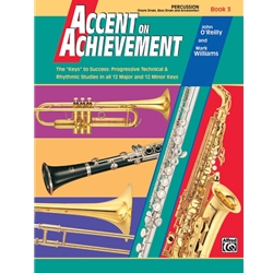Accent on Achievement<br>Book 3<br>Percussion (Snare Drum, Bass Drum, Accessories)